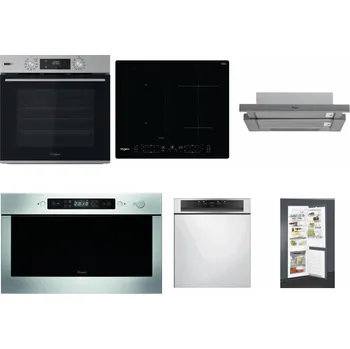 Set domácích spotřebičů WHIRLPOOL OMSK58HU1SX + WHIRLPOOL WL B8160 NE + WHIRLPOOL AKR 749/1 IX + WHIRLPOOL AMW 439 IX + WHIRLPOOL WBC 3C34 PF X + WHIRLPOOL ART 65031