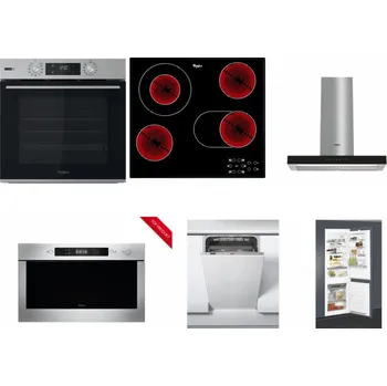 Set domácích spotřebičů WHIRLPOOL OMSK58HU1SX + WHIRLPOOL AKT 8190/BA + WHIRLPOOL WHBS 62F LT K + WHIRLPOOL AMW 423/IX + WHIRLPOOL WSIC 3M27 C + WHIRLPOOL ART 65031