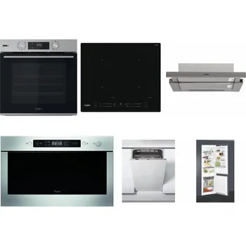 Set domácích spotřebičů WHIRLPOOL OMSK58HU1SX + WHIRLPOOL WL S7260 NE + WHIRLPOOL AKR 5390/1 IX + WHIRLPOOL AMW 439 IX + WHIRLPOOL WSIC 3M27 C + WHIRLPOOL ART 65031