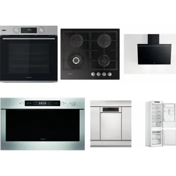 Set domácích spotřebičů WHIRLPOOL OMSK58HU1SX + WHIRLPOOL GOFL 629/NB + WHIRLPOOL AKR 62F LT K + WHIRLPOOL AMW 439 IX + WHIRLPOOL WSBO 3O34 PF X + WHIRLPOOL WHC18 T311