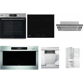 Set domácích spotřebičů WHIRLPOOL OMSK58HU1SX + WHIRLPOOL WS Q2760 BF + WHIRLPOOL AKR 5390/1 IX + WHIRLPOOL AMW 439 IX + WHIRLPOOL WSIC 3M27 C + WHIRLPOOL WHC18 T311