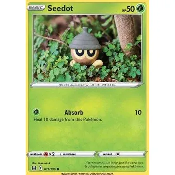 Karetní hra Pokémon LOR 011/196 Seedot - Lost Origin Stav: Near Mint, Verze: NORMAL