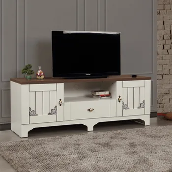 Televizní stolek ASIR Televizní stolek GAZEL bílá hnědá