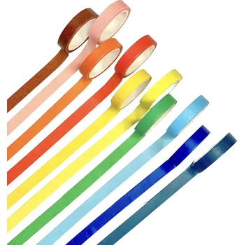 Lepicí páska AKN Sada 10 ks barevných washi pásek