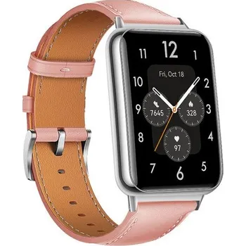 Ostatní příslušenství k chytrým hodinkám eses Kožený řemínek pro Huawei Watch Fit 2 - Růžový