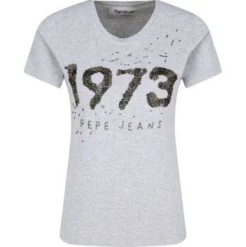 Dámské tričko Pepe Jeans London Tričko ISA | Barva:šedý | Velikost:XS