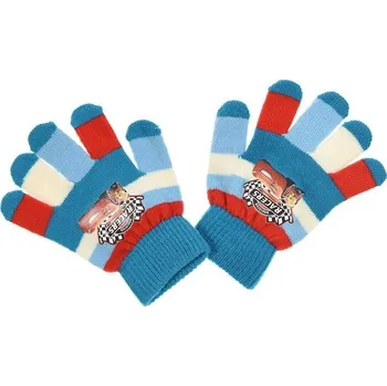 Rukavice Auta - modré pruhované rukavice Velikost: ONE SIZE