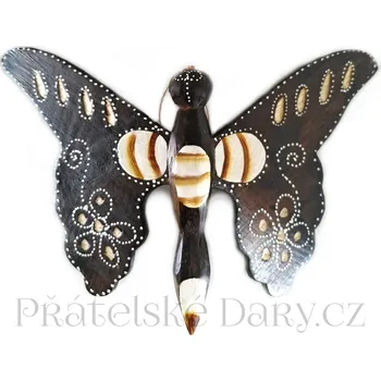 Motýl 2 soška - dekorace / Dřevo 18x25cm