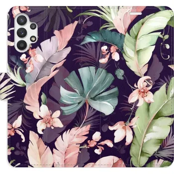 Pouzdro na mobilní telefon Flip pouzdro iSaprio - Samsung Galaxy A32 5G - Flower Pattern 08 - kapsičky na karty (Knížkový flip kryt, obal, pouzdro iSaprio na mobil Samsung Galaxy A32 5G - Flower Pattern 08 - 360° ochrana telefonu, přihrádka na karty a hotovost, funkce stojánku, pev