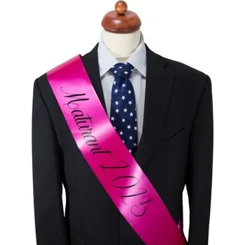 Party dekorace Maturitní šerpa magenta - saténová