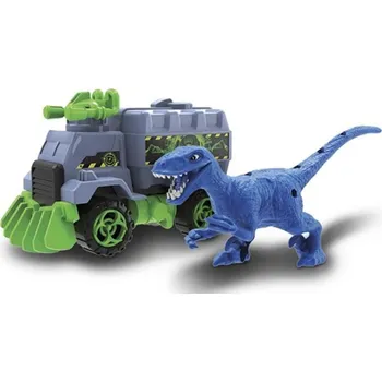Figurka NIKKO Truck a dinosaurus Velociraptor modrý