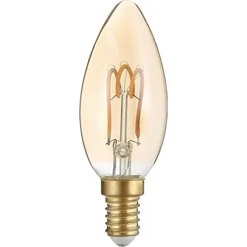 Žárovka ACA svíčková Spiral filament Amber LED 3W E14 2700K 230V