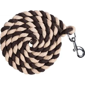 Vybavení pro koně HKM Vodítko Cotton HKM, 1,8 m, brown/beige