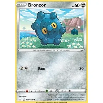Volný čas Pokémon BST 101/163 Bronzor - Battle Styles Stav: Near Mint, Verze: REVERSE HOLO