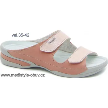 Dámská zdravotní obuv MEDISTYLE JUSTÝNA 3J-E15/1 zdravotní pantofel růžový, --- - 36