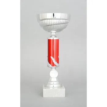 Stříbrnočervený sportovní pohár 23 - 29 cm - 29 cm