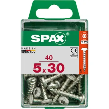Vrut SPAX Vrut 5x30, půlkulatá hlava, T-STAR plus, WIROX, 40 ks (M)