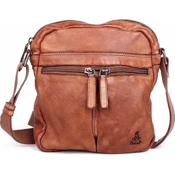 Kabelka Luxusní kožená hladká crossbody taška Dakar no. 1013 hnědá | KabelkyproVas.cz