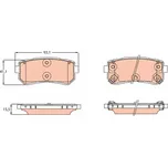 Sada brzdových destiček, kotoučová brzda TRW GDB3641