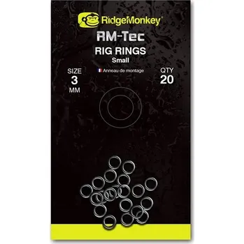 RidgeMonkey RM-Tec Rig Rings Small 3mm 20ks