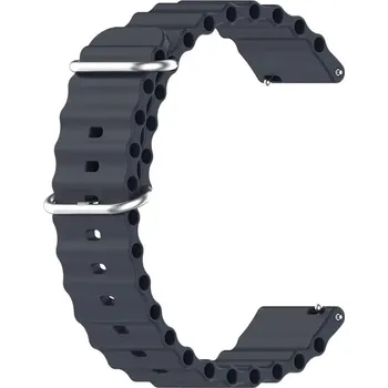 Příslušenství k chytrým hodinkám Oceánský řemínek 22mm pro hodinky Samsung / Huawei / Xiaomi / Garmin Barva: Tmavě šedá
