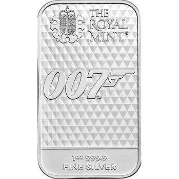 Royal Mint UK James Bond 007 stříbrný slitek 31.099998474121094 g