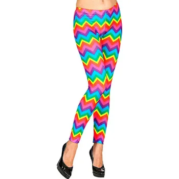 Dámské duhové neonové legíny - S/M