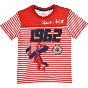 Chlapecké tričko Spider-Man červené chlapecké pruhované tričko Velikost: 116