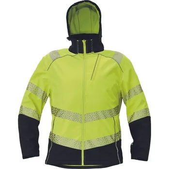 montérky Cerva KNOXFIELD PROFI HV softshell bunda žlutá - 5XL
