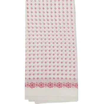 Šátek Dámský šátek bílý, růžové květy, 70x70cm