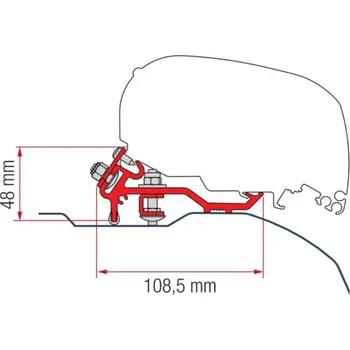 Autodoplněk FIAMMA Sada adaptérů Fiat, Peugeot, Citroën 2006 L2 / L3 (H2-vysoká střecha) pro F80 S