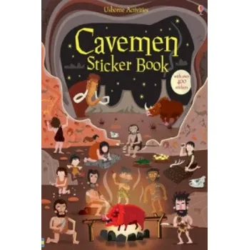 První čtění Cavemen Sticker Book – Fiona Watt (EN)