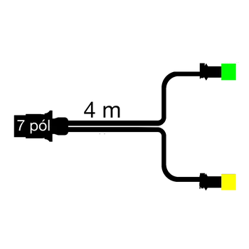 Auto elektroinstalace Kabelový svazek 4 m s 7 pól. zástrčkou bez předních vývodů FRISTOM