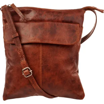 Kabelka LederArt Dámská kožená kabelka s dlouhým popruhem LA-1126 hnědá