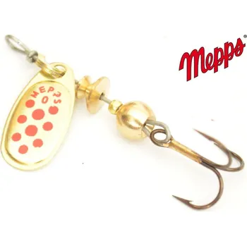 Umělá nástraha Rotační třpytka MEPPS Comet Decore zlatá-červené tečky 00