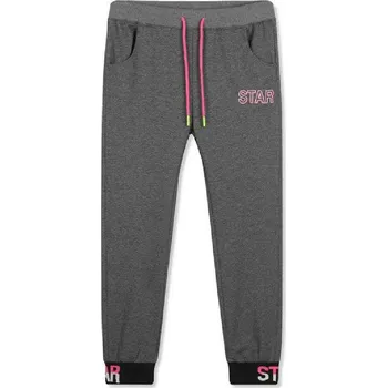 KUGO DÍVČÍ TEPLÁKY STAR KUGO, velikost 134-164 Barva: Šedá, Velikost: 146