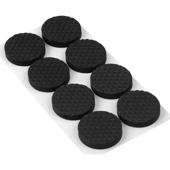 Protiskluzová podložka Walteco Protiskluzové podložky EVA, průměr 25mm, samolepicí, černé, 8 ks