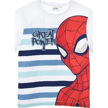 Bílé chlapecké tričko s potiskem Spider-Man Velikost: 128