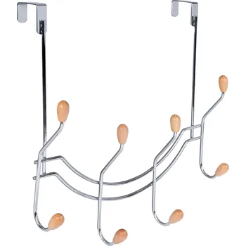 Věšák Walteco Věšák na dveře 4 háčky, zavěšení 40mm, chrom
