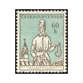 Poštovní známka 200 let Báňská akademie v Banské Štiavnici - čistá - č. 1384