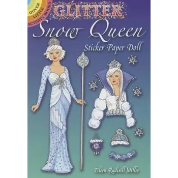 Umění Glitter Snow Queen Sticker Paper Doll – Eileen Miller (EN)