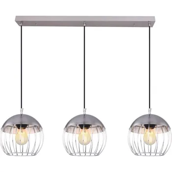 Svítidlo Globo 15034-3H | MURRO závěsné svítidlo | 3x E27 | nikl | Š: 90 cm |