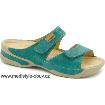 Dámská zdravotní obuv MEDISTYLE ZUZANA 2Z-E17/TL pantofel ZELENÝ vel.35-42, zelená - 35