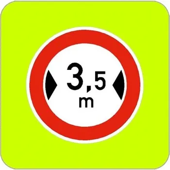 Dopravní značka VakoShop Dopravní značka B15 - Zákaz vjezdu vozidel, jejichž výška přesahuje vyznačenou mez, zvýrazněná 1000x1000mm