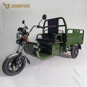 Elektrotříkolka Elektrická Nákladní Tříkolka Leramotors Cargo G1 1000W - Tuk Tuk, zelená