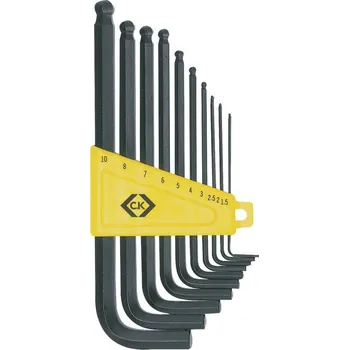 Klíč C.K inbus sada klíčů 1.5 mm, 2 mm, 2.5 mm, 3 mm, 4 mm, 5 mm, 6 mm, 7 mm, 8 mm, 10 mm 10dílná