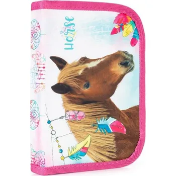 Penál Penál jednopatrový, 2 klopy, Kůň