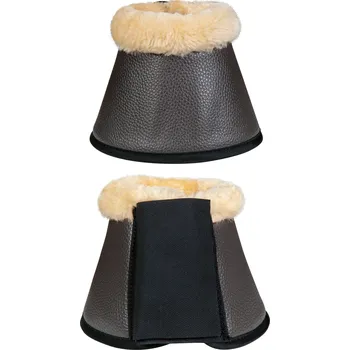 Koňské kamaše HKM Zvony Comfort Premium HKM, s beránkem, pár, deep grey PONY