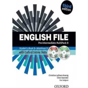 Anglický jazyk English File third edition: Pre-intermediate: MultiPACK B with Oxford Online Skills, m. DVD, m. CD-ROM, m. Buch, m. Beilage, m. Beilage – Clive Oxenden (DE)