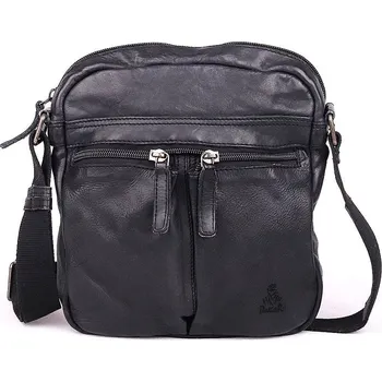 Kabelka Luxusní kožená hladká crossbody taška Dakar no. 1013 černá | KabelkyproVas.cz